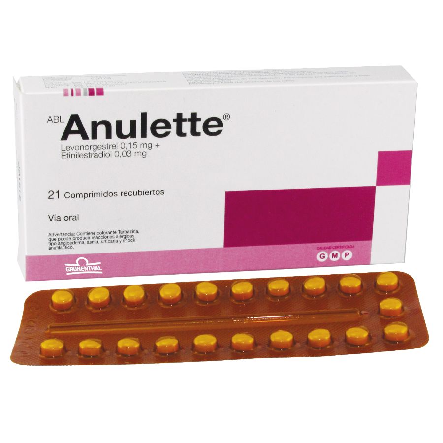 Imagen de  ANULETTE 0.15 mg x 0.03 mg GRUNENTHAL Comprimido Recubierto
