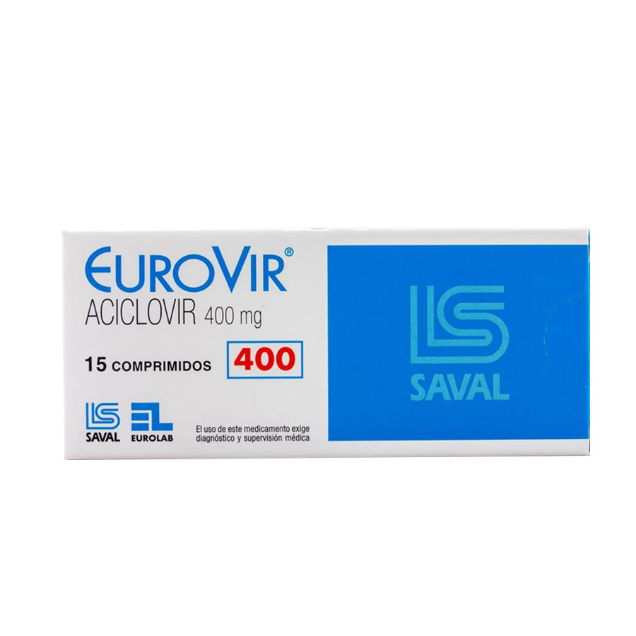 Imagen para  EUROVIR 400 mg ECUAQUIMICA x 15 Tableta                                                                                         de Pharmacys