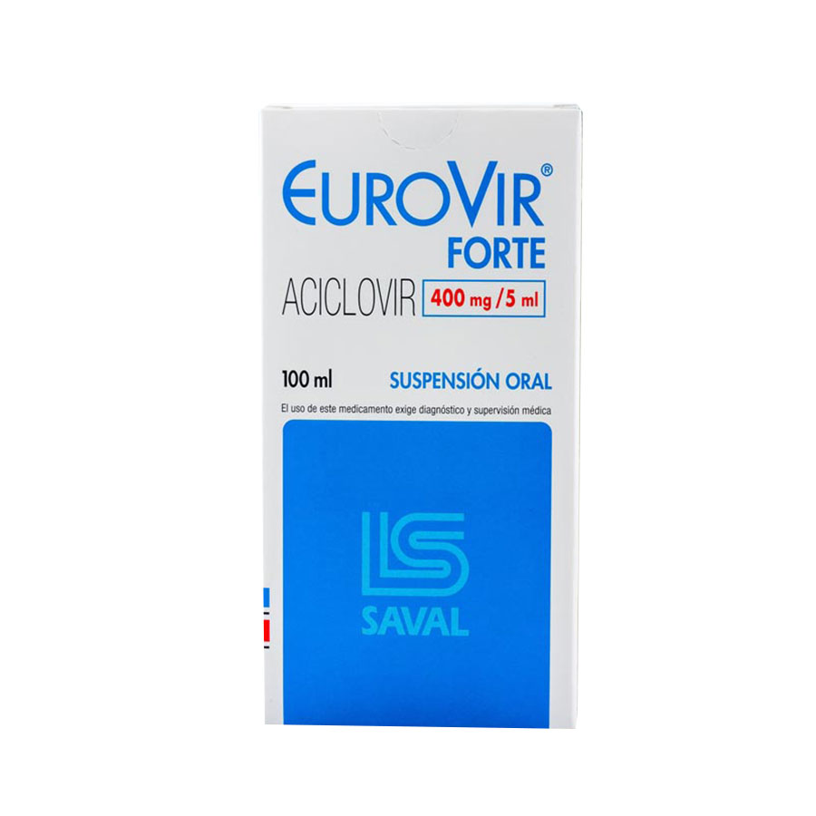 Imagen de  EUROVIR 400 mg/5 ml ECUAQUIMICA Forte Suspensión