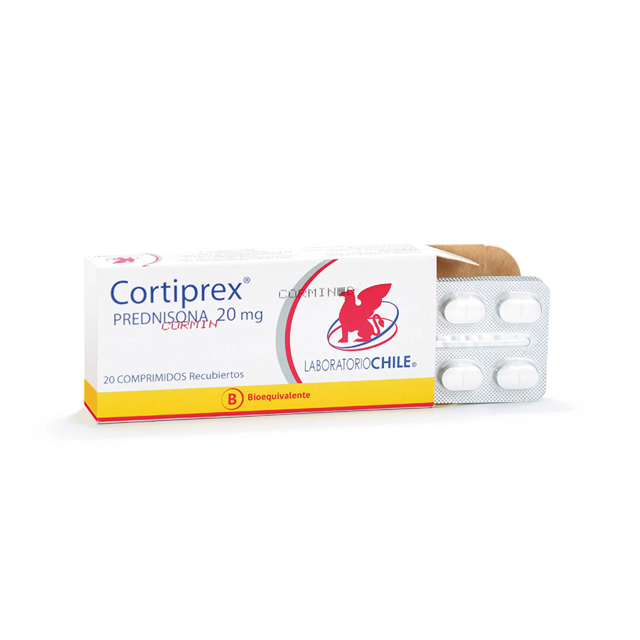 Imagen para  CORTIPREX 20mg LABORATORIOS CHILE x 20 Comprimido Recubierto                                                                    de Pharmacys