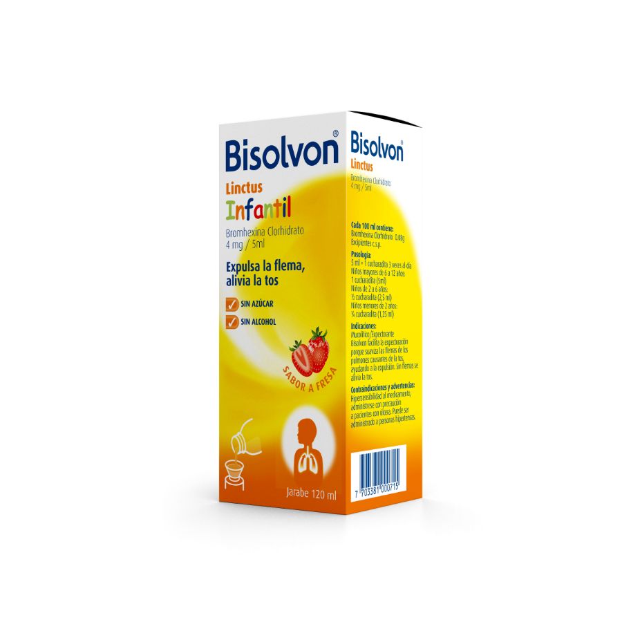 Imagen de Bisolvon linctus pediátrico 96 mg jarabe 120 ml