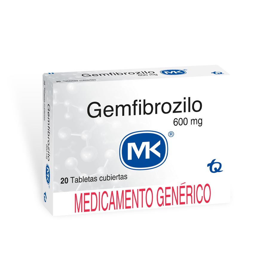 Imagen de  GEMFIBROZILO 600 mg TECNOQUIMICAS x 20 Tableta Recubierta