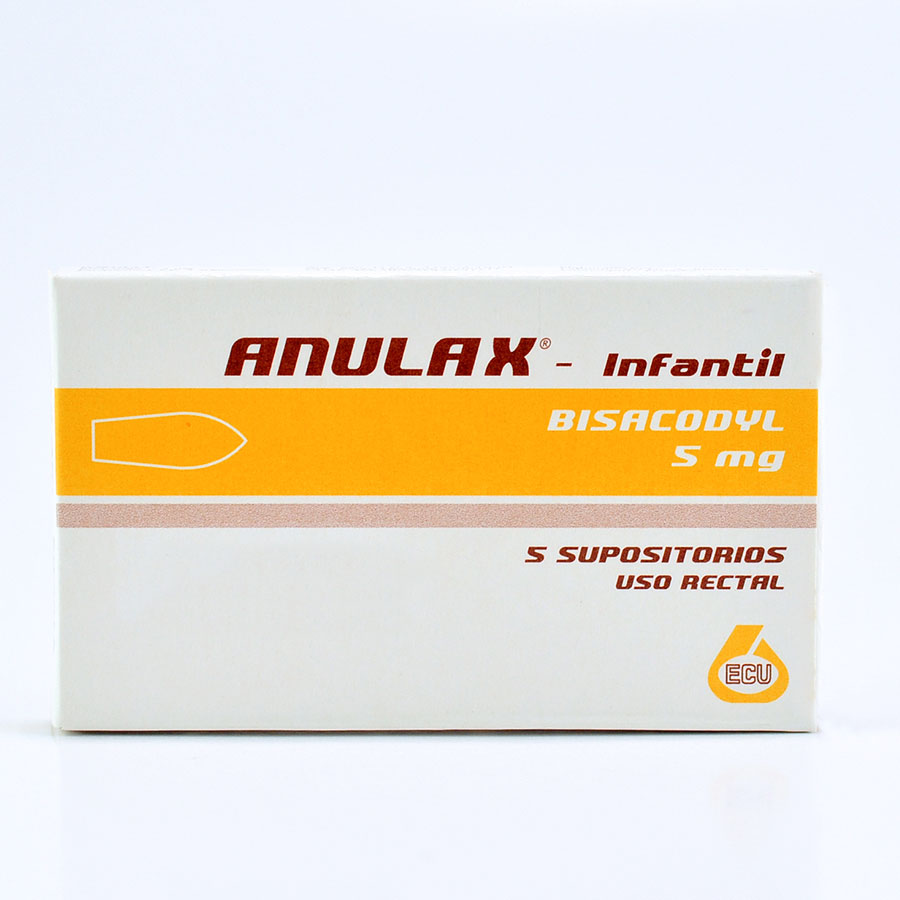 Imagen para  ANULAX 5 mg ECU x 5 Infantil Supositorio                                                                                        de Pharmacys