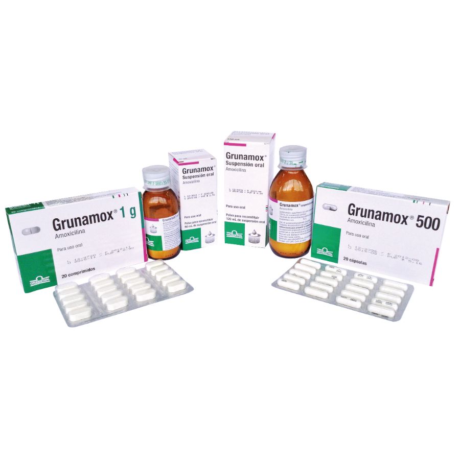 Imagen para  GRUNAMOX 1 g GRUNENTHAL x 20 Comprimidos                                                                                        de Pharmacys