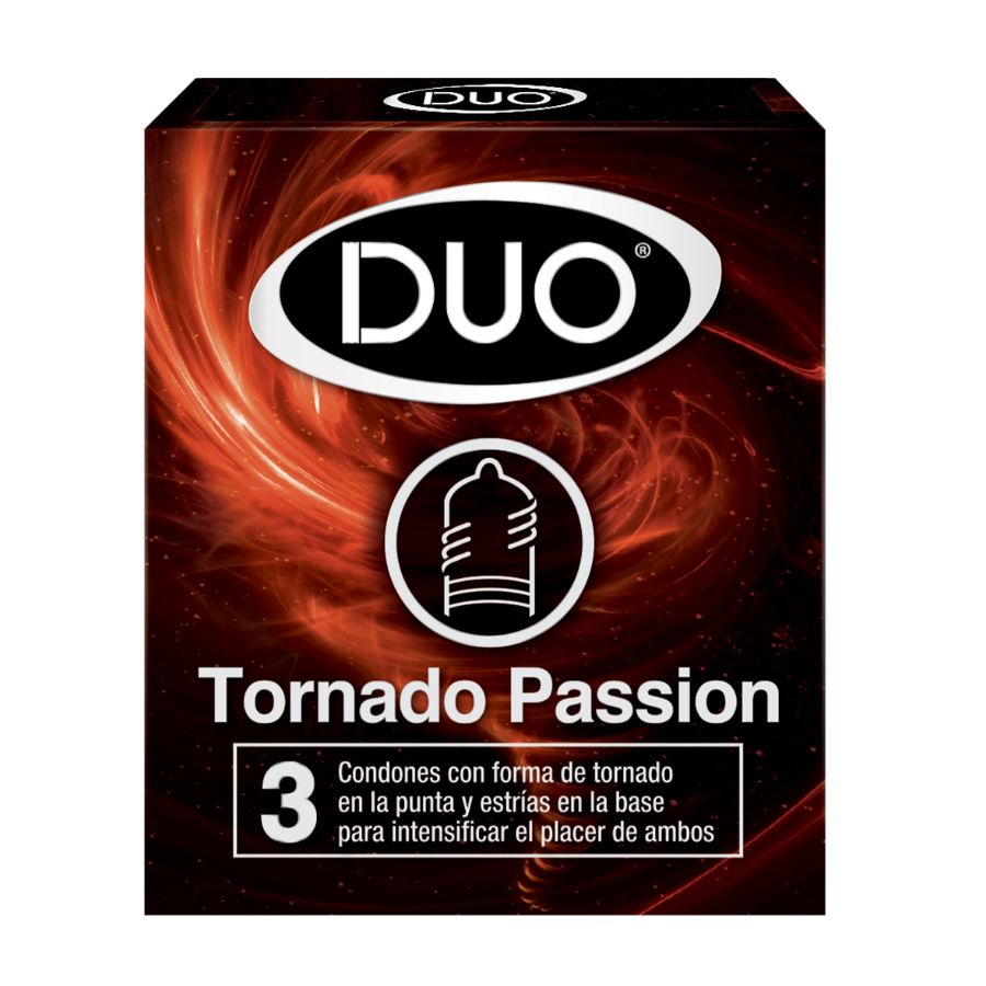 Imagen de  Preservativo DUO Tornado Passion 34419 3 unidades
