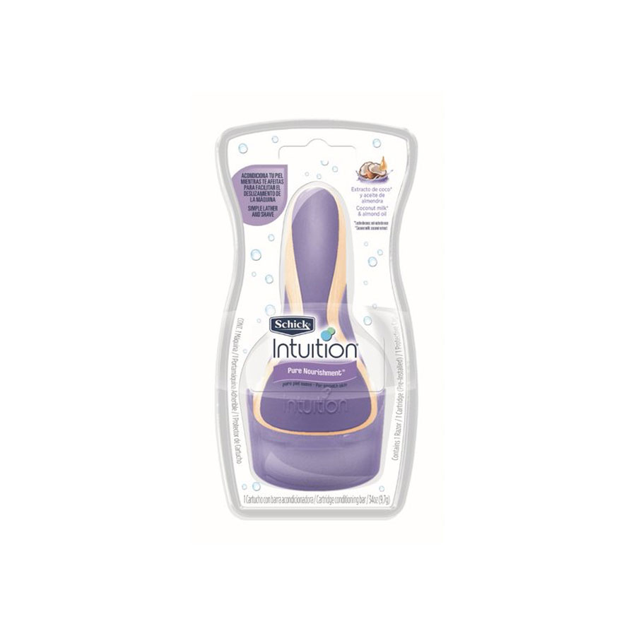 Imagen de Máquina de afeitar schick intuition sensitive extracto de coco y aceite de almendra