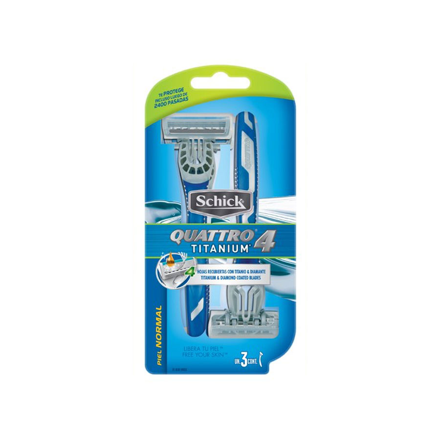 Imagen de Afeitadora schick quattro titanium 3 unidades