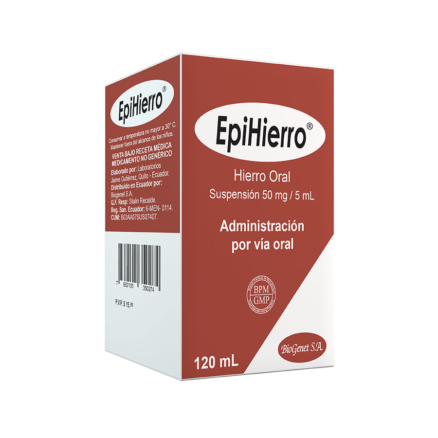 Imagen de Epihierro 50mg/5ml biogenet suspensión