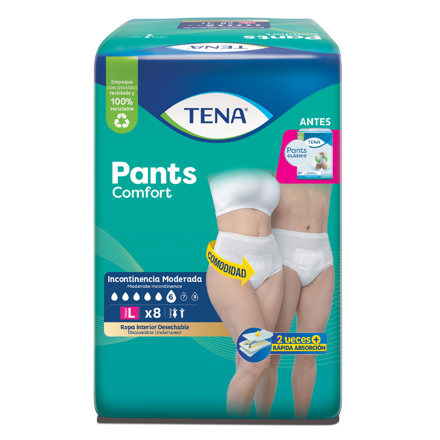 Imagen de Ropa interior adulto tena pants clásico  large 8 unidades