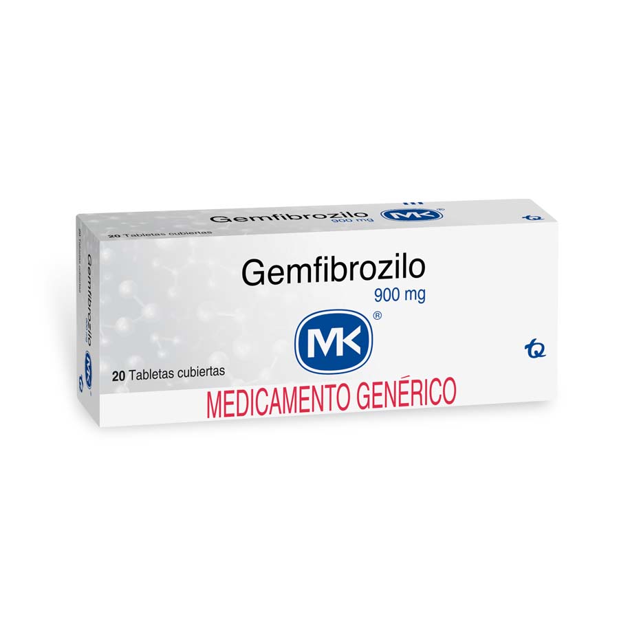 Imagen para  GEMFIBROZILO 900 mg TECNOQUIMICAS x 20 Tableta Recubierta                                                                       de Pharmacys
