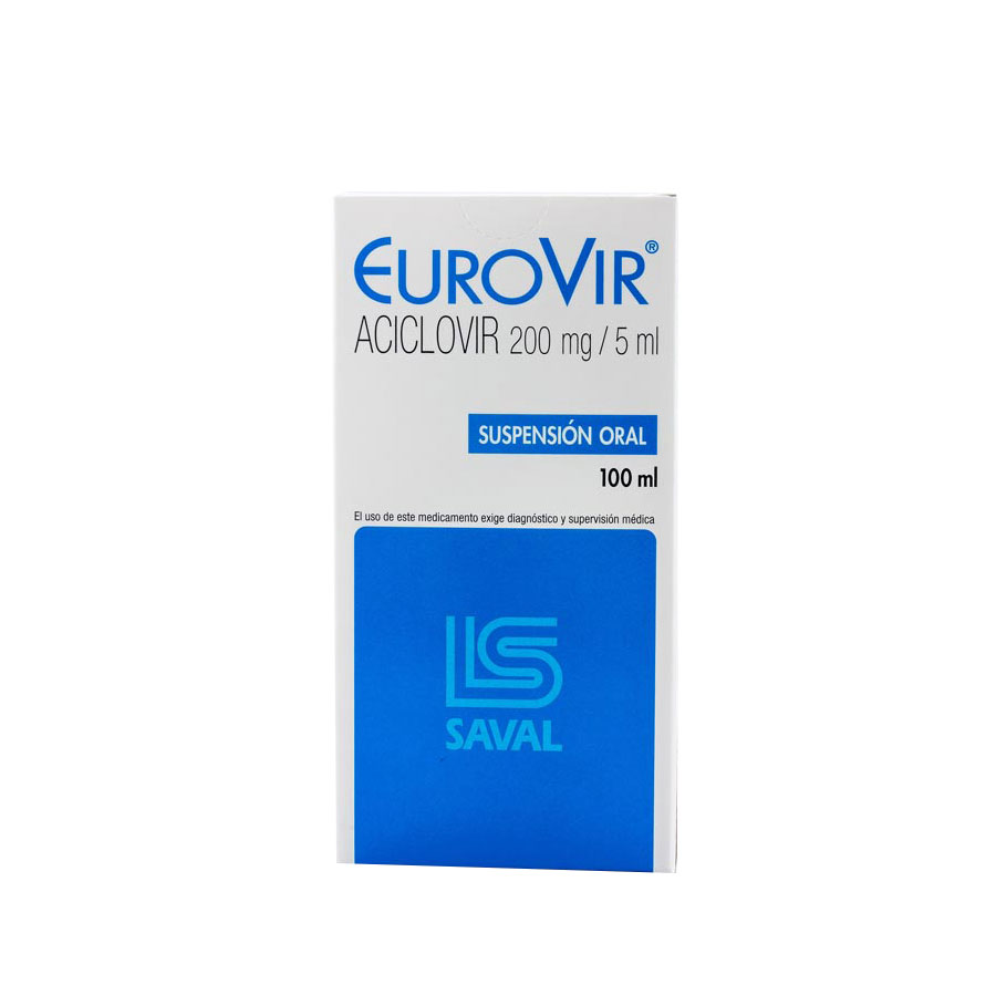 Imagen de  EUROVIR 200 mg/5 ml ECUAQUIMICA Suspensión