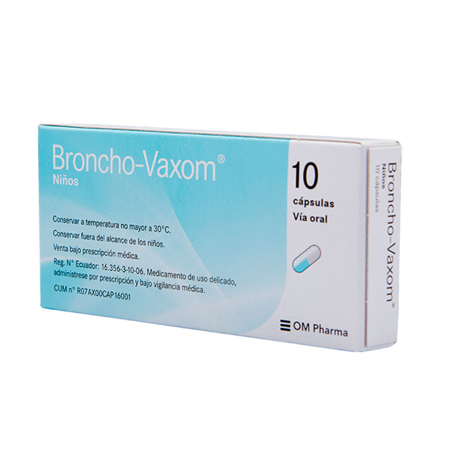 Imagen para  BRONCHO-VAXOM 3.5 mg OM PHARMA x 10 Cápsulas                                                                                   de Pharmacys