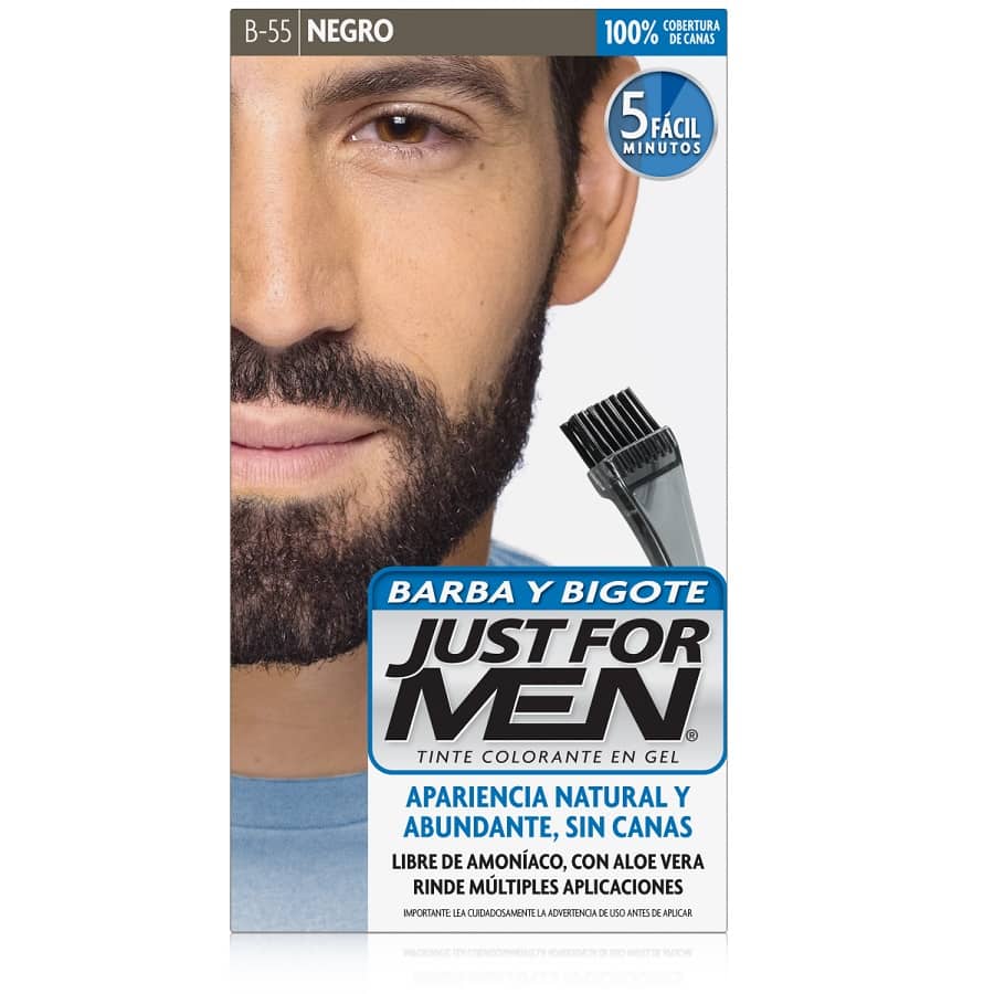 Imagen de Tinte just for men barba y bigote negro b55 28 g
