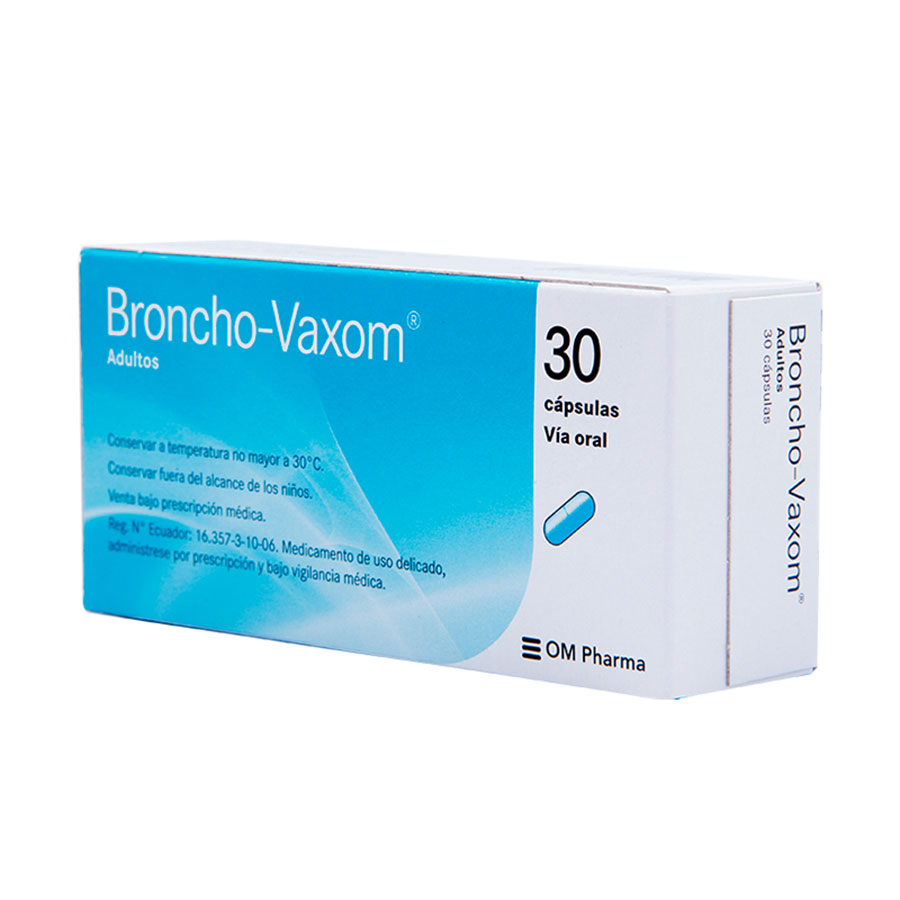 Imagen para  BRONCHO-VAXOM 7 mg OM PHARMA x 30 Cápsulas                                                                                     de Pharmacys
