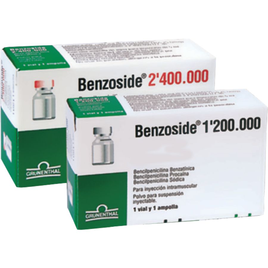 Imagen de  BENZOSIDE 2´400.000 U.I GRUNENTHAL Solución Inyectable