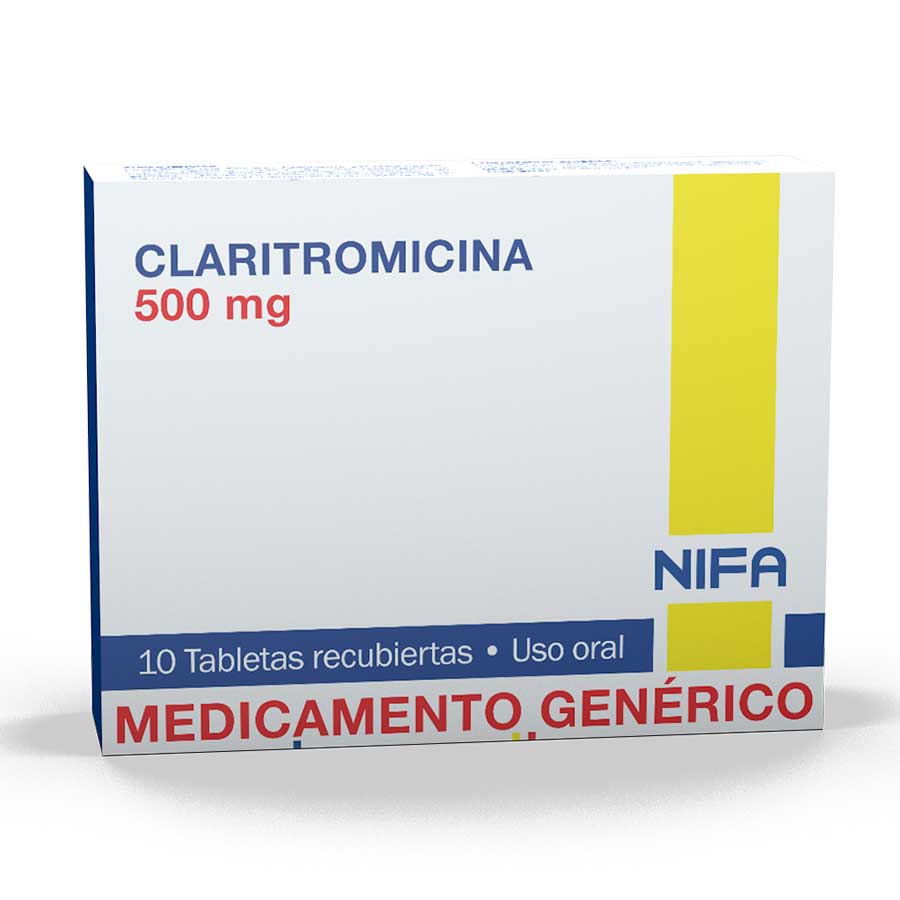 Imagen para  CLARITROMICINA 500 mg GARCOS x 10 Tabletas Recubiertas                                                                          de Pharmacys