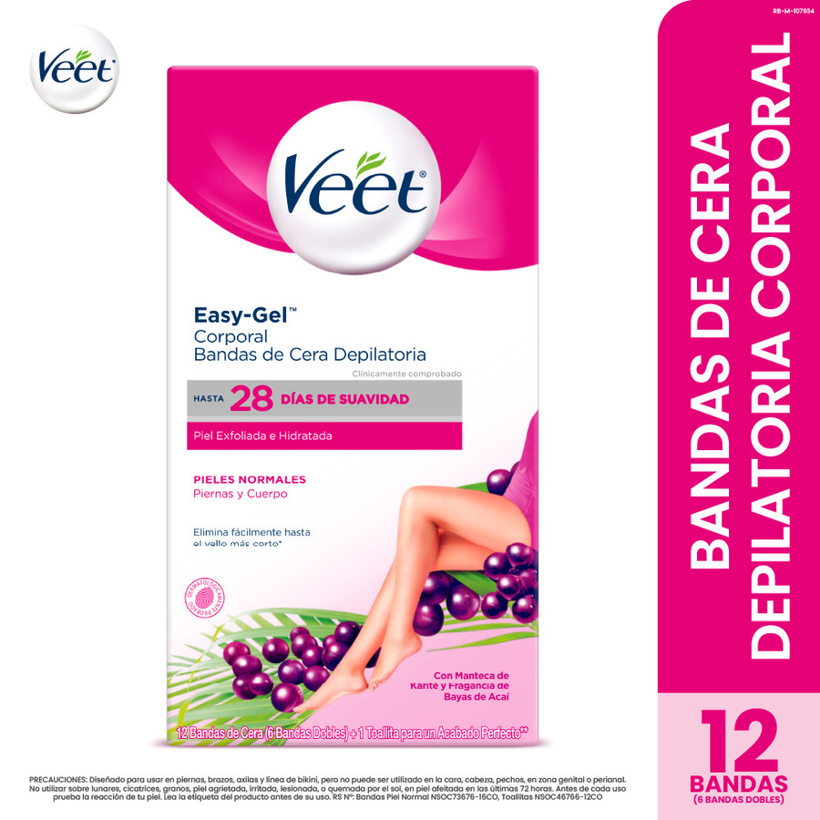 Imagen de Bandas depilatorias veet piel normal x 12