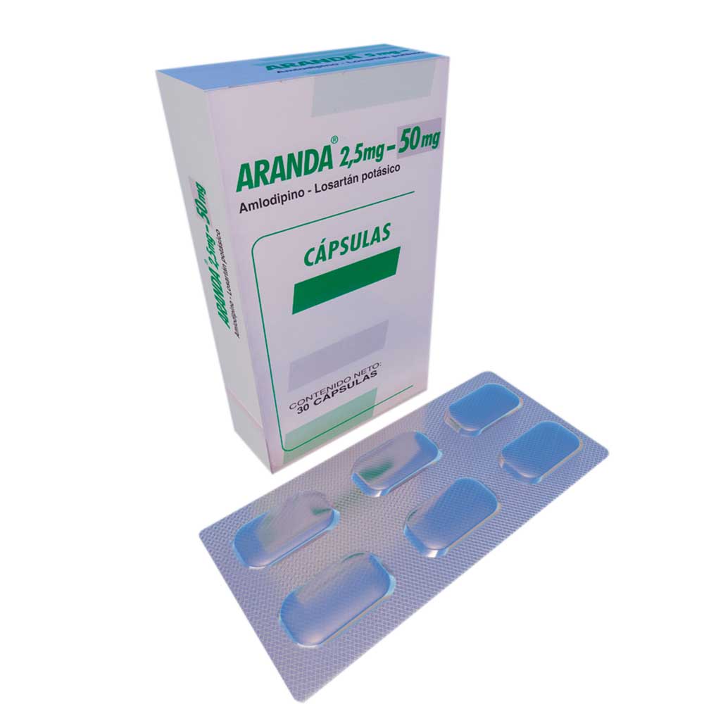 Imagen de  ARANDA 2,5 x 50 mg GRUPO FARMA x 30 Cápsulas