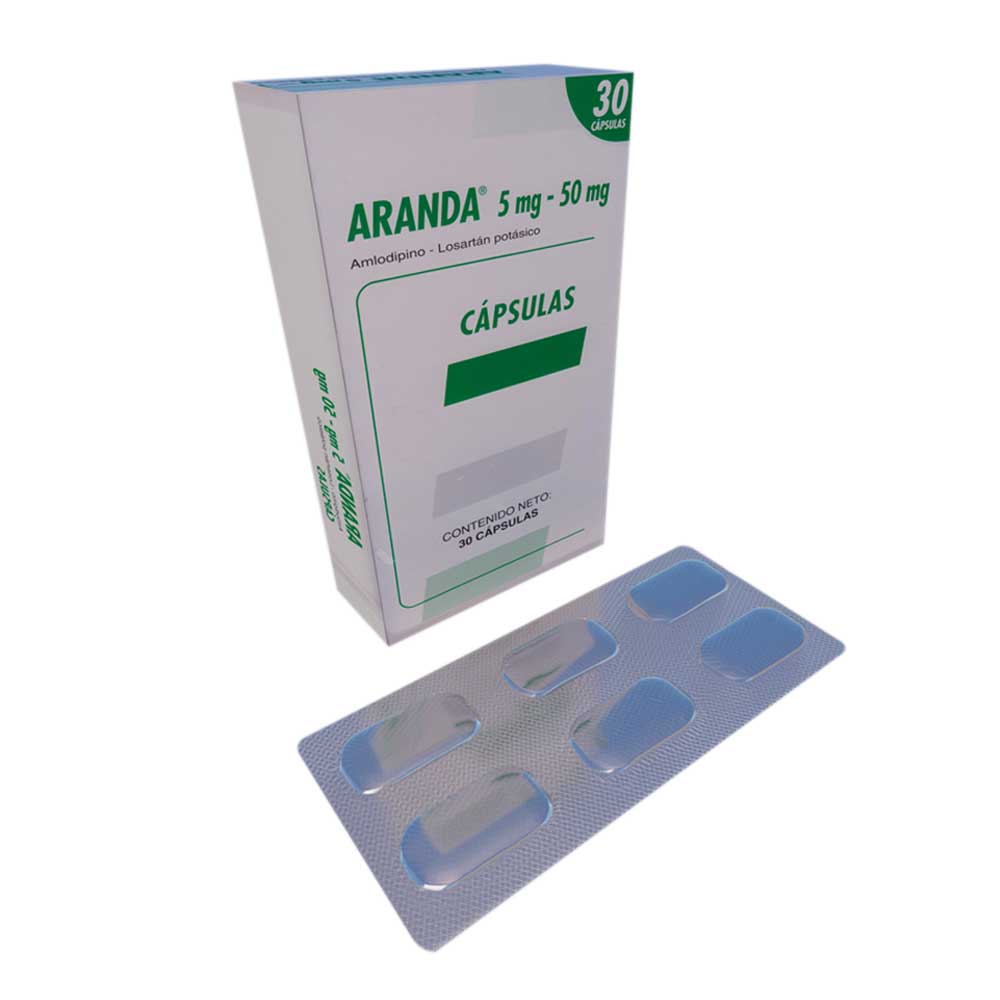 Imagen para  ARANDA 5 mg x 100 mg GRUPO FARMA x 30 Cápsulas                                                                                 de Pharmacys