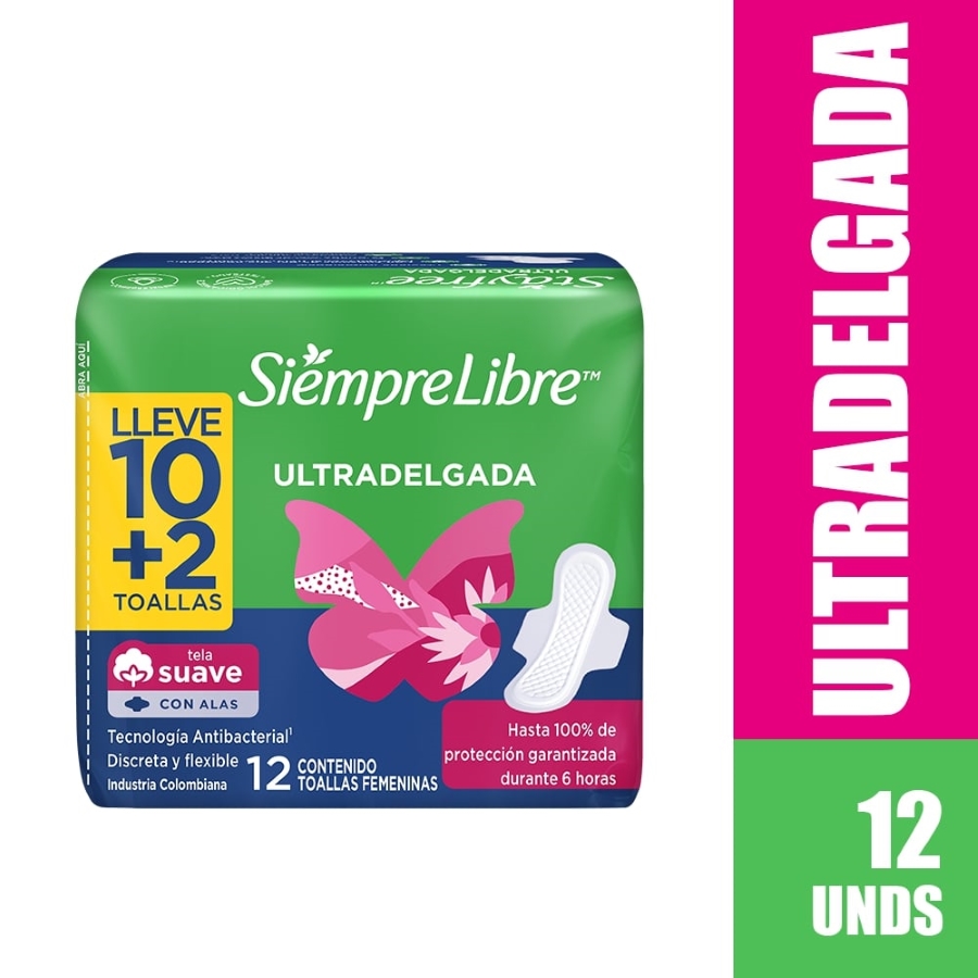 Imagen de Toalla sanitaria stayfree ultra delgada con alas 10 u