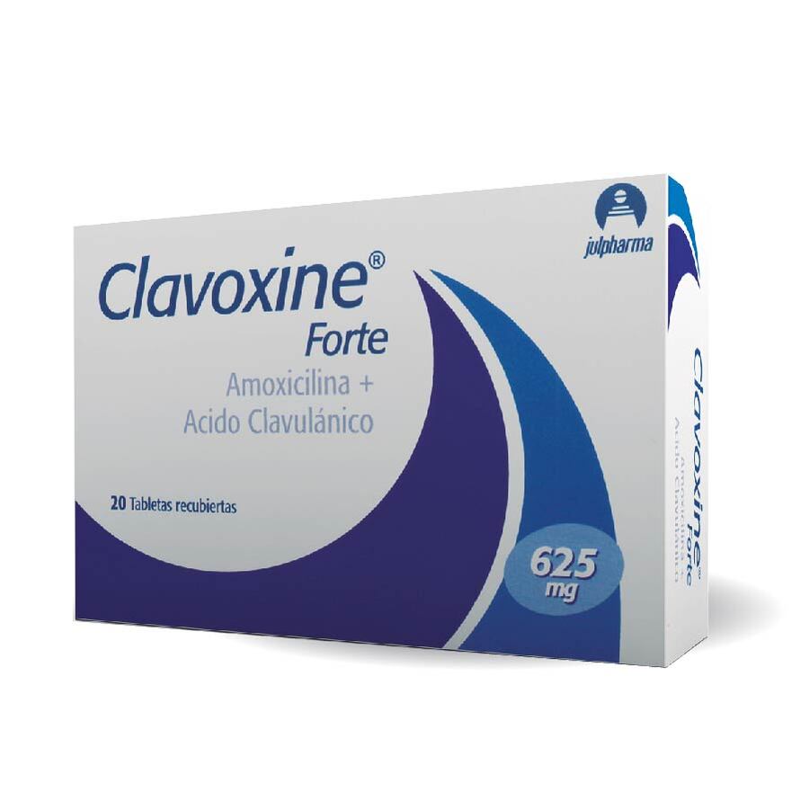 Imagen para  CLAVOXINE 500 mg x 125 mg DYVENPRO x 20 Forte Tabletas Recubiertas                                                              de Pharmacys