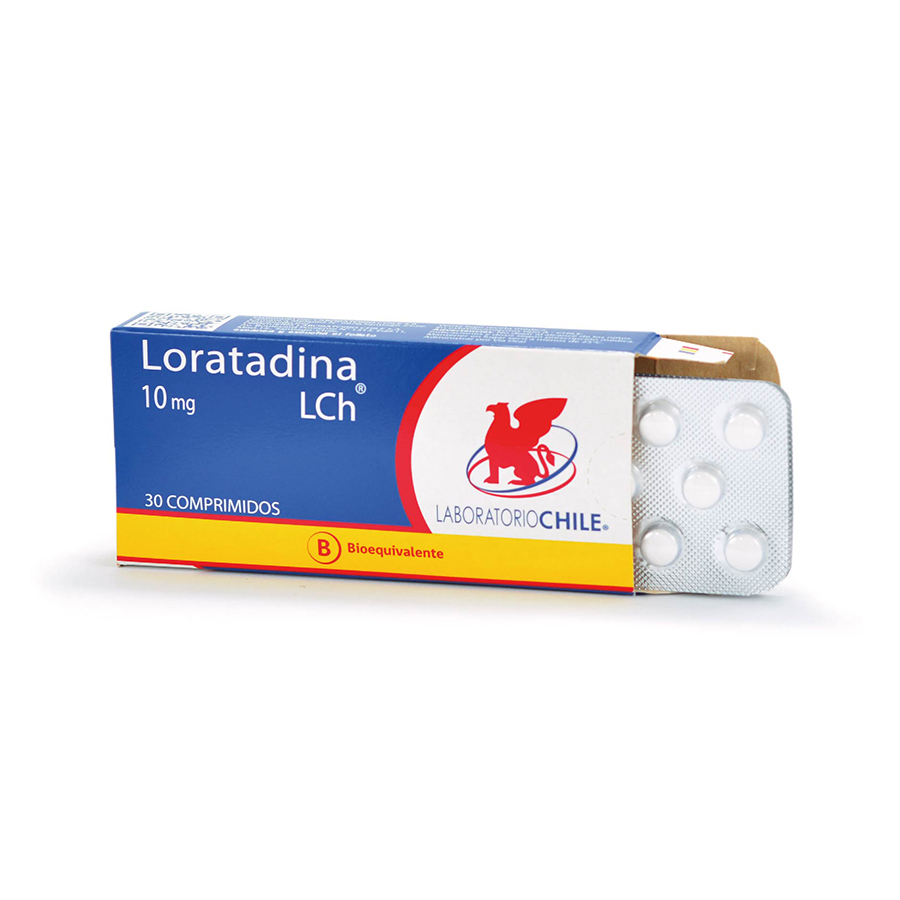 Imagen para  LORATADINA 10mg LABORATORIOS CHILE x 30 Comprimidos                                                                             de Pharmacys