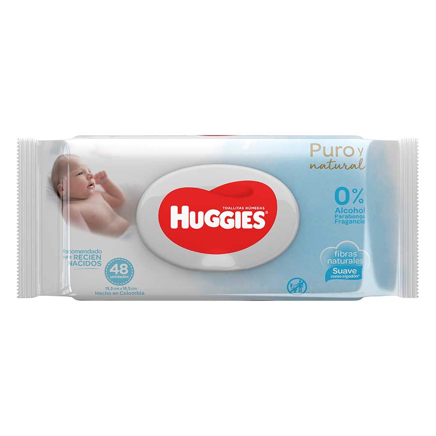Imagen de Toallita húmeda huggies recién nacido flip top 48 unidades