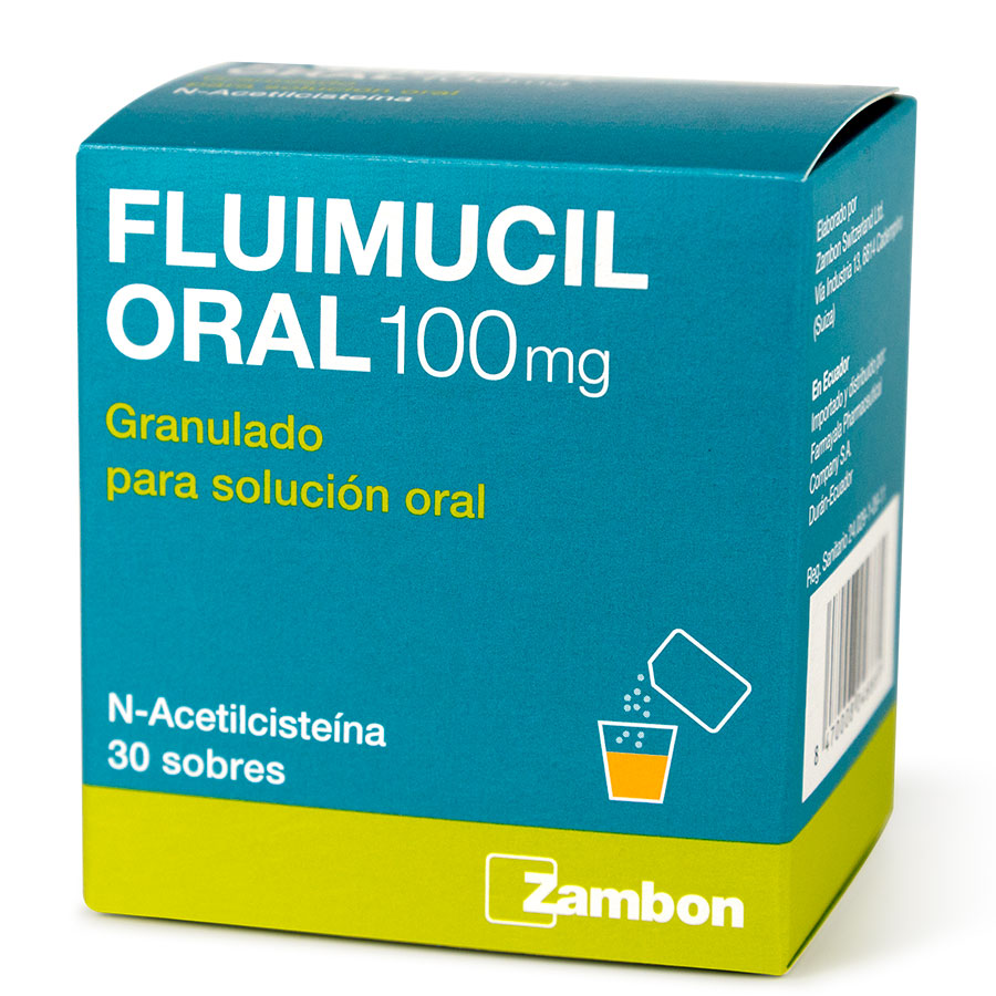 Imagen de Fluimucil 100 mg en polvo x 30