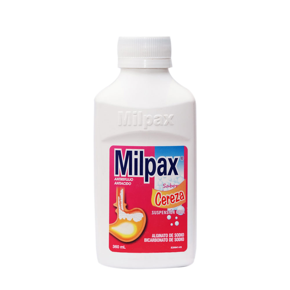 Imagen de  Antiácido MILPAX Cereza 125 mg x 133 mg Suspensión 360 ml