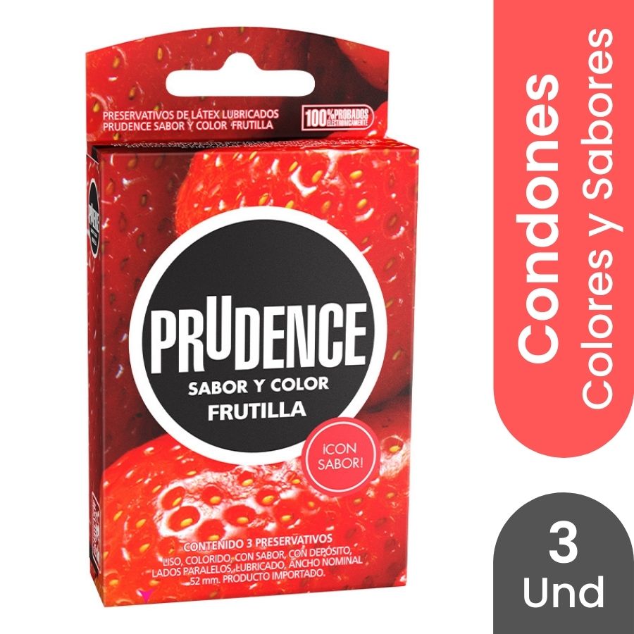 Imagen de Preservativo prudence frutilla x 3