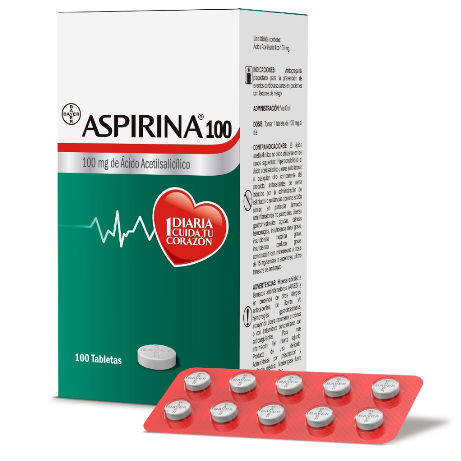 Imagen de Aspirina 100 mg tabletas x 100