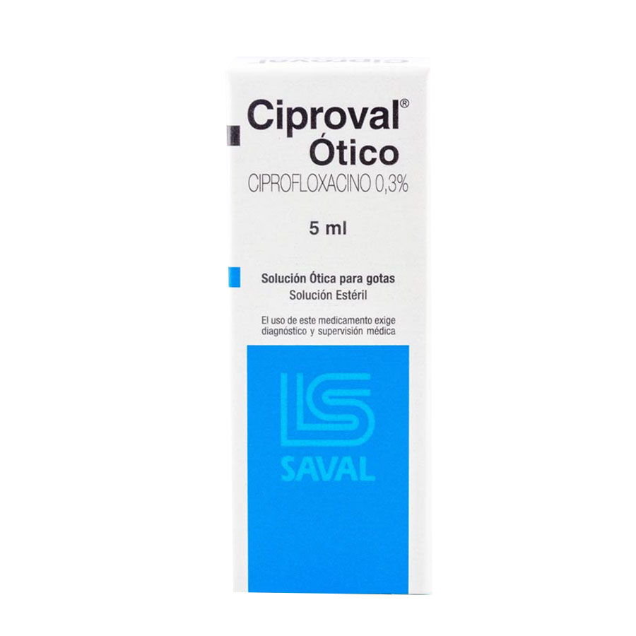 Imagen de Ciproval 0.3% ecuaquimica - saval en gotas óticas