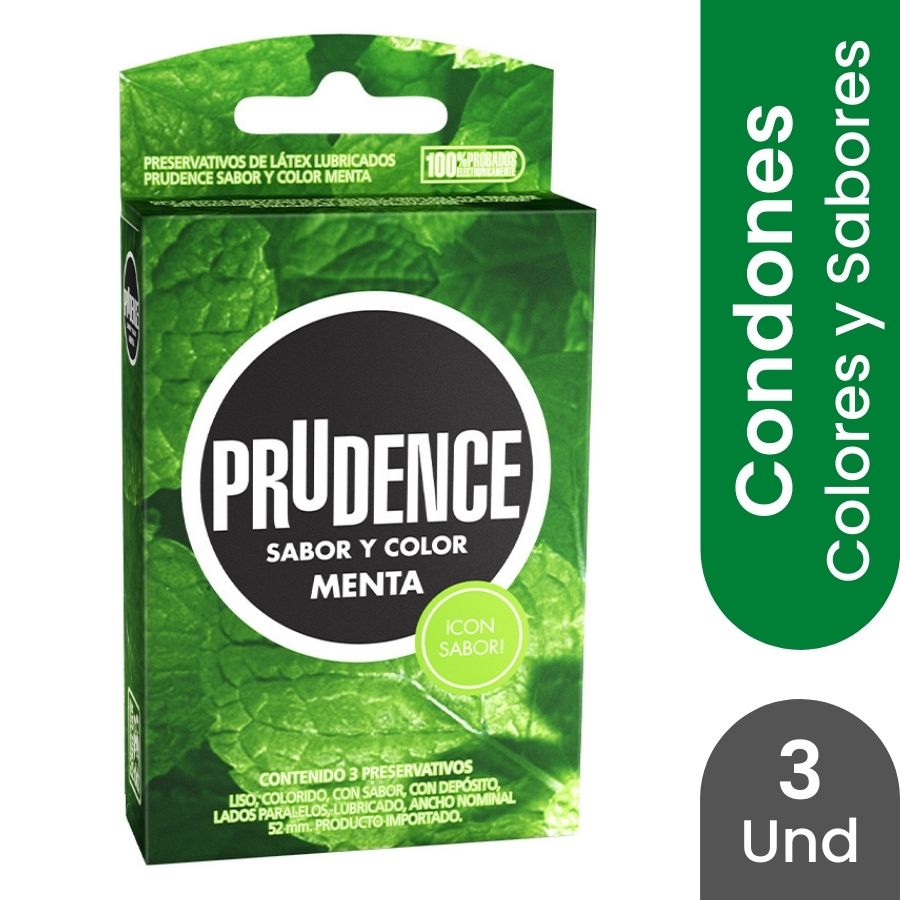 Imagen de Preservativo prudence menta x 3