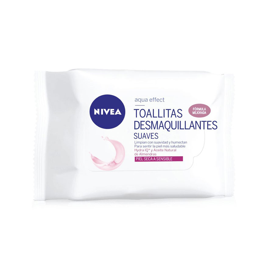 Imagen de Pañitos desmaquillantes nivea para piel seca y sensible 25 unidades