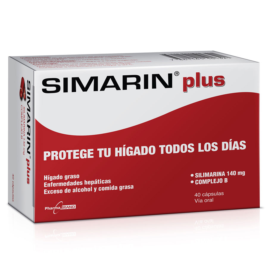 Imagen de Simarin hepatoprotector silimarina 140 mg +  complejo b x 40