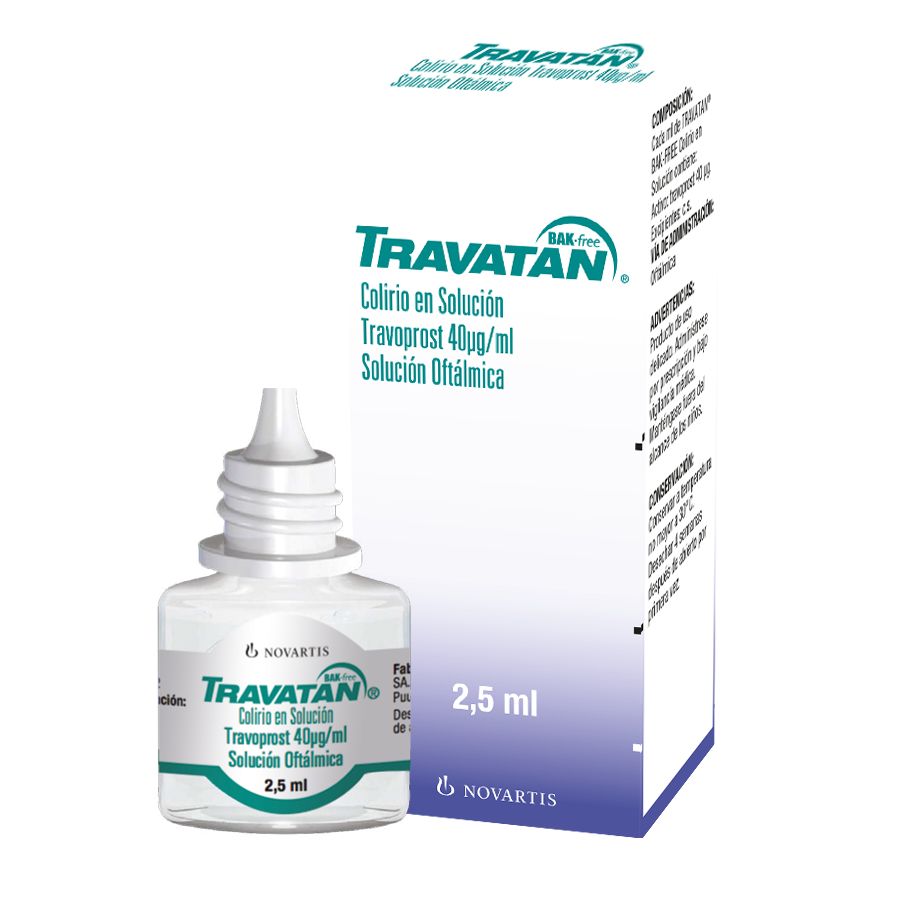 Imagen de  TRAVATAN BAK-FREE 40 mcg DYVENPRO OPHTA Bak-Free Solución Oftálmica