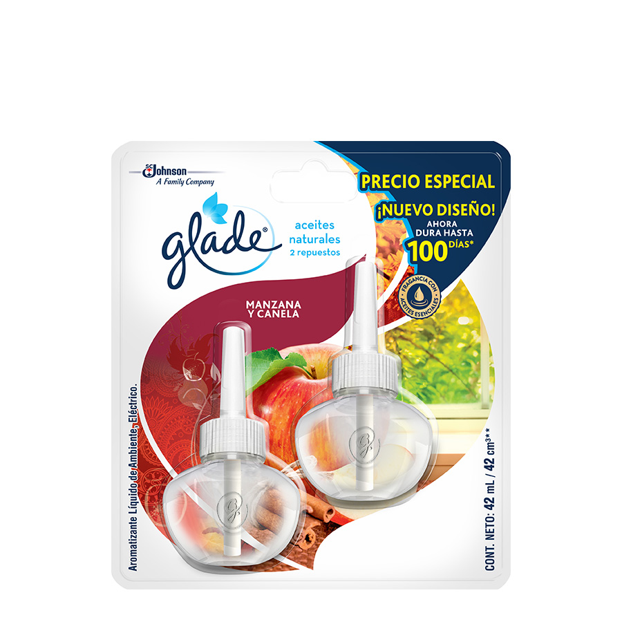 Imagen de  Ambientador GLADE 48198 Aceites Naturales Manzana y Canela 42 ml