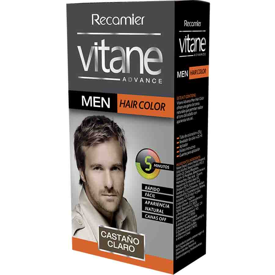 Imagen de Tinte vitane men hair color castaño claro 50 g