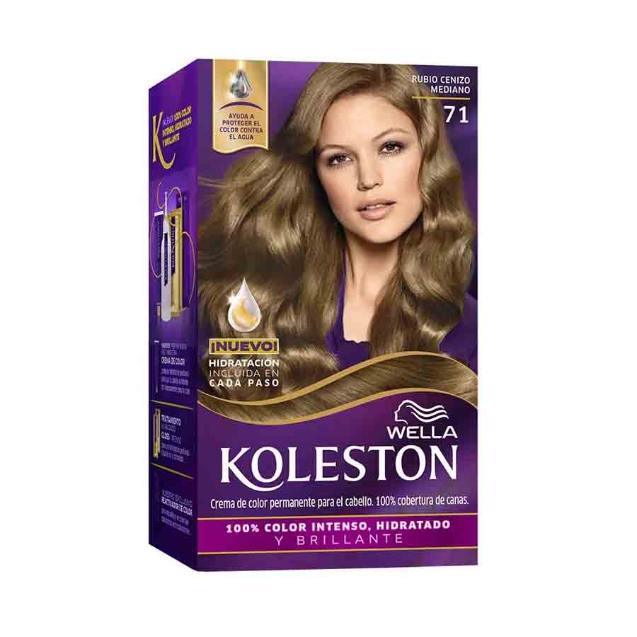 Imagen de Tinte koleston kit 71 rubio cenizo mediano 120 ml
