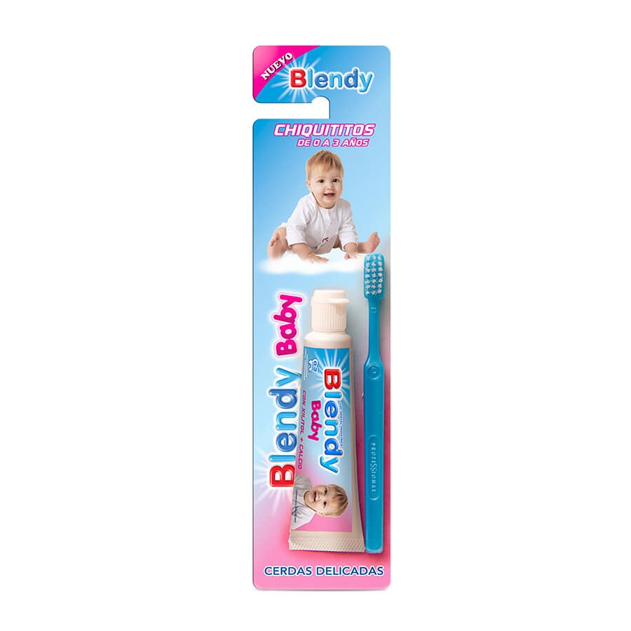 Imagen de Cepillo dental blendy chiquititos + gel dental frutas 25 cc