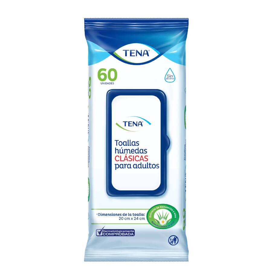 Imagen de Toallas húmedas para adultos tena slip clásico 60 unidades