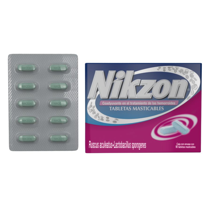 NIKZON 20 mg x mg Tableta Masticable 90