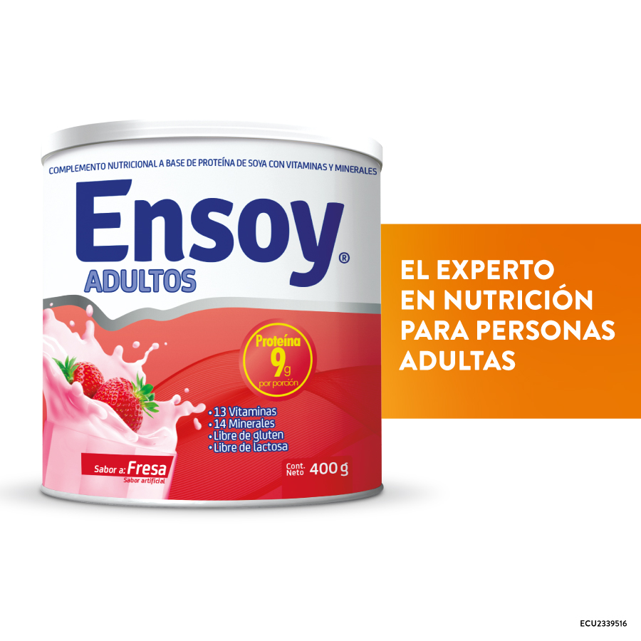 Imagen de Ensoy adultos en polvo fresa 400 g