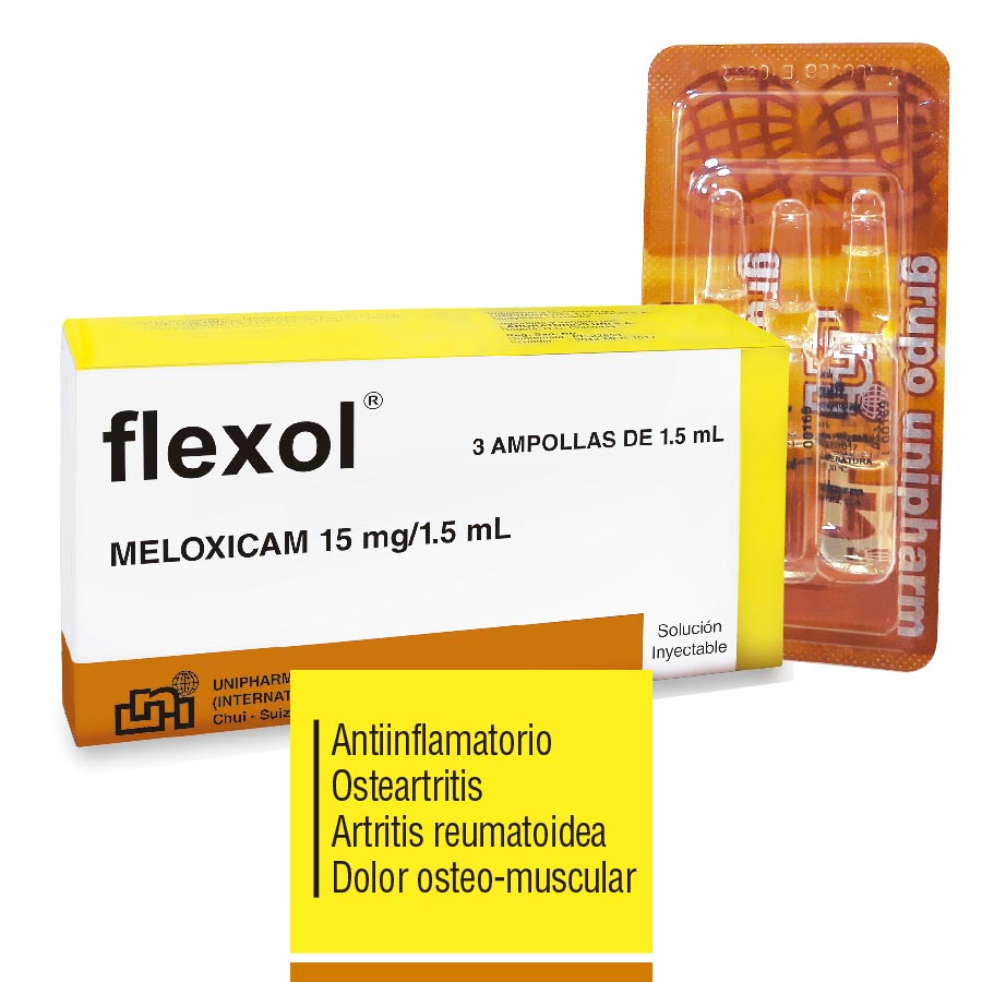 Imagen de Flexol 15mg leterago - unipharm solución inyectable