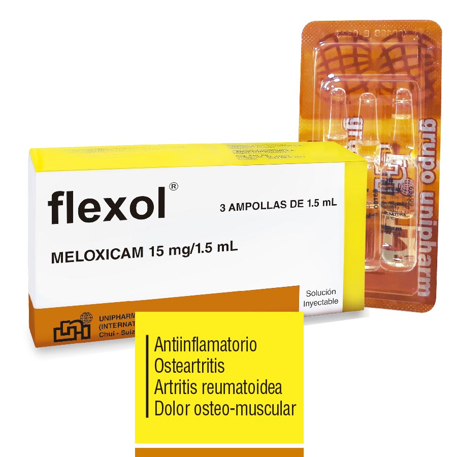 Imagen de  FLEXOL 15mg UNIPHARM x 3 Solución Inyectable