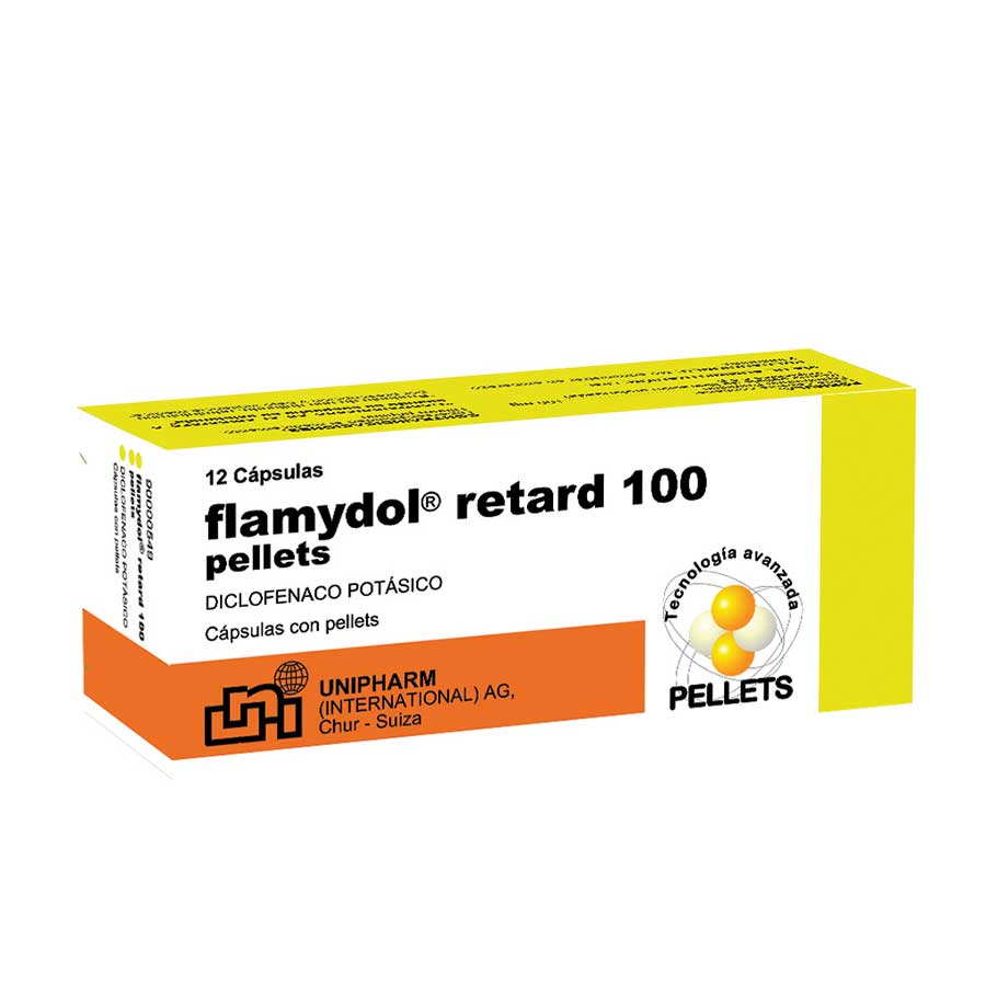 Imagen para  FLAMYDOL 100 mg UNIPHARM x 12 Cápsulas                                                                                         de Pharmacys