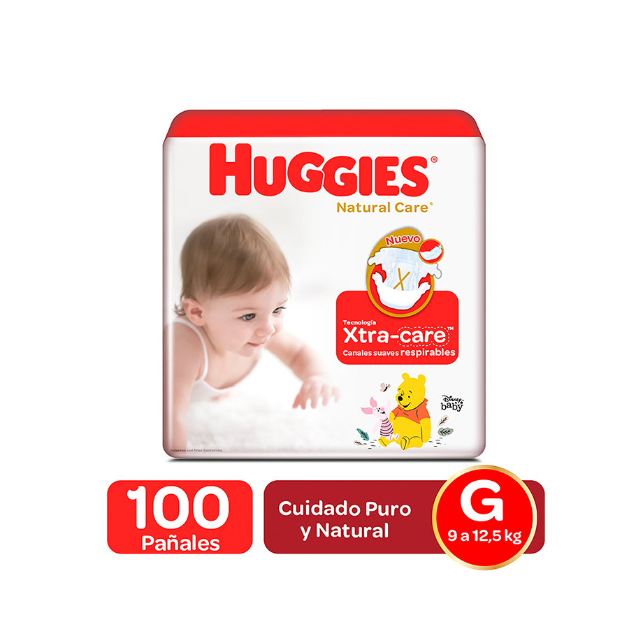 Imagen de Pañales huggies natural care large x 100
