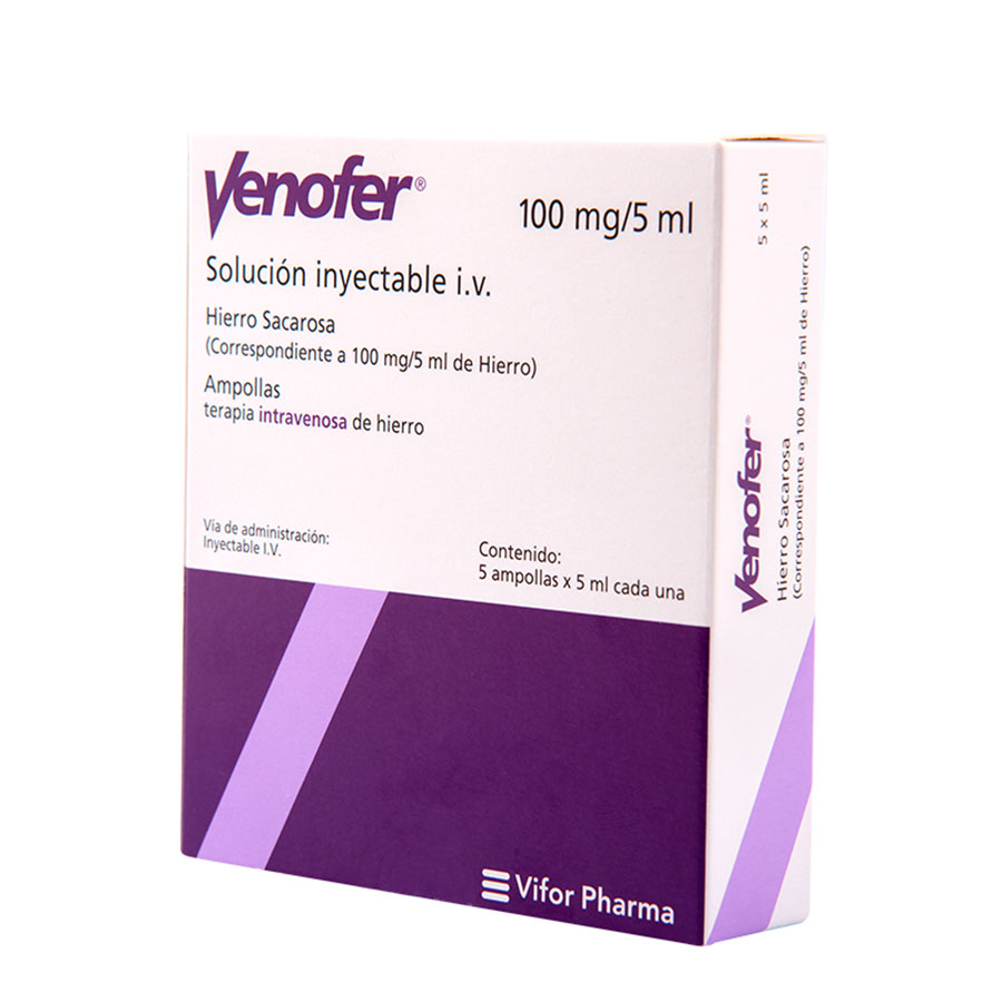 Imagen de Venofer 100mg leterago - grupo farma solución inyectable