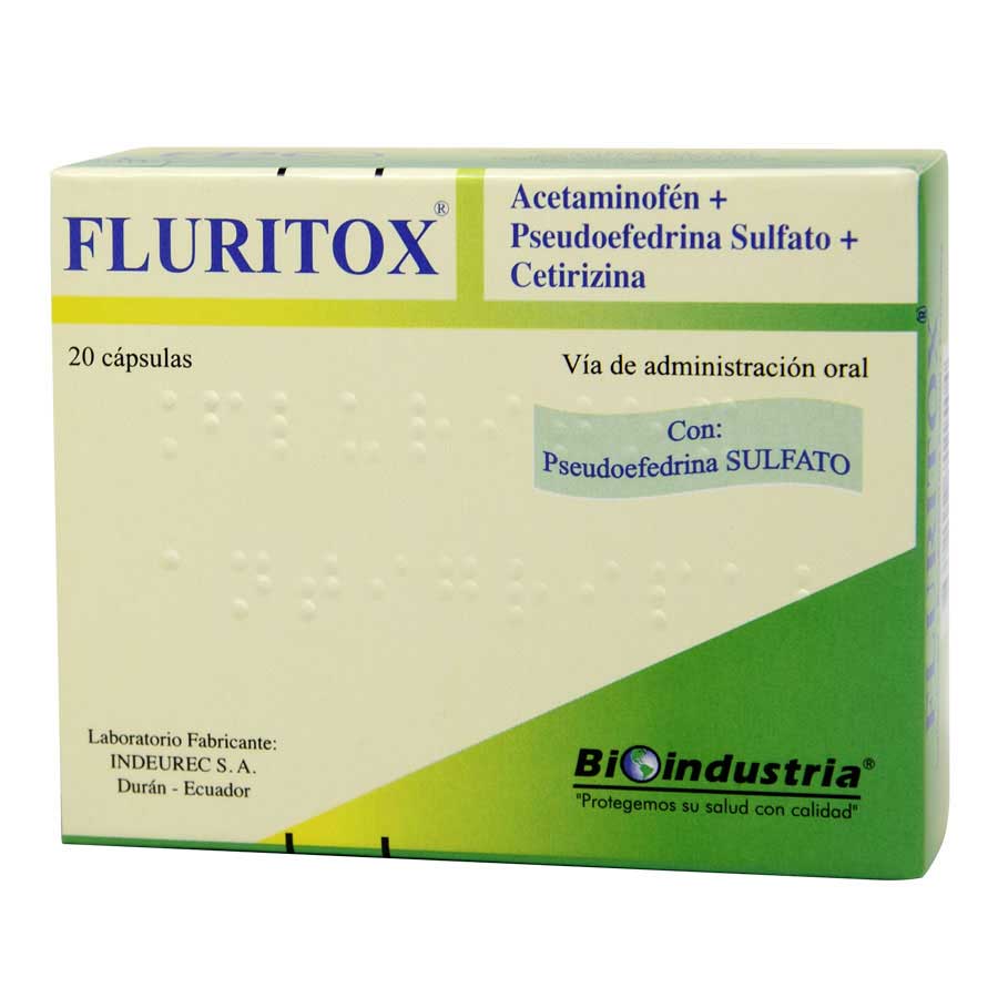 Imagen de  FLURITOX 500 mg x 60 mg x 5 mg FARMAYALA x 20 Cápsulas