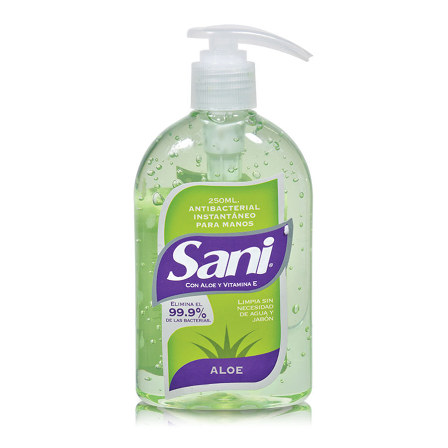 Imagen de Desinfectante de manos sani con aloe vera gel 250 ml
